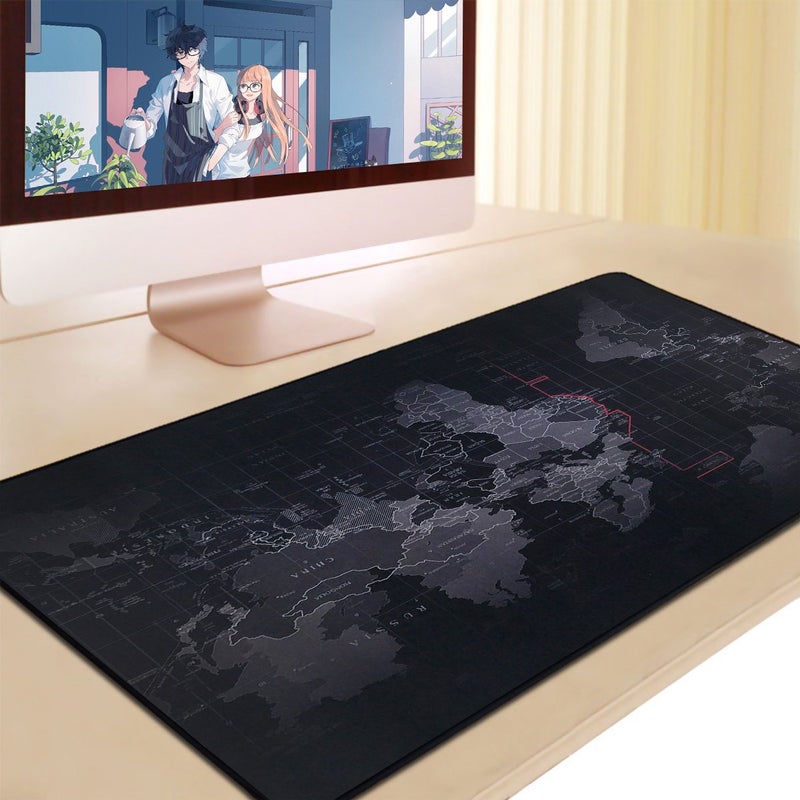 Qisan Large Gaming Mouse Pad Extended Size Mousepad for Computer Desktop PC Laptop 31.5"x11.8"x0.15" Keyboard Pad Desk Pad with Anti-Slip Rubber Base | Large Desk Mat for Keyboard and Mouse-3PCS Combo - Image 3